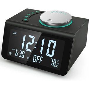 Small Digital Alarm Clock Radio - FM Radio,Dual USB Charging Port,Dual Alarm